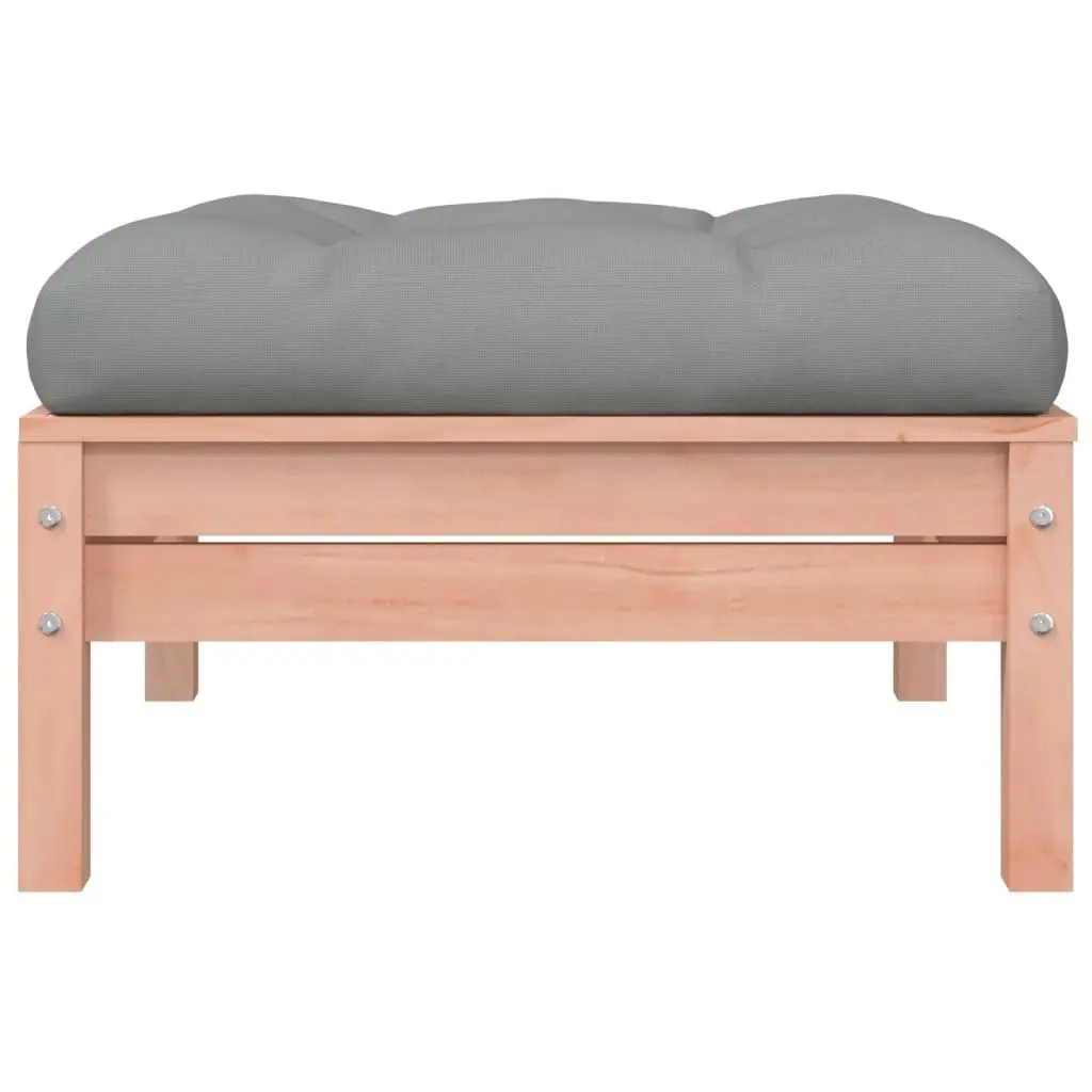 Garden Footstool with Cushion Solid Wood Douglas 838167