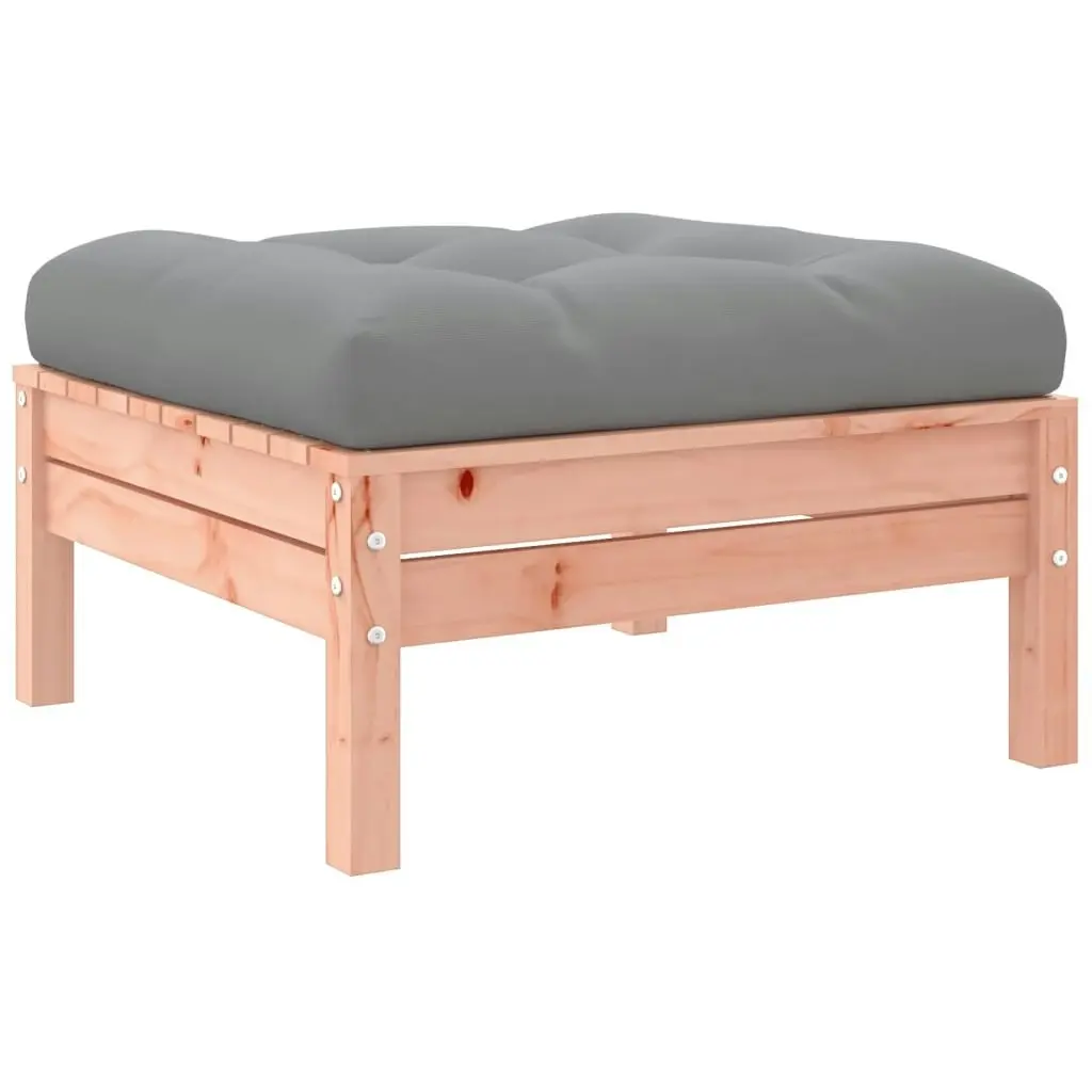 Garden Footstool with Cushion Solid Wood Douglas 838167