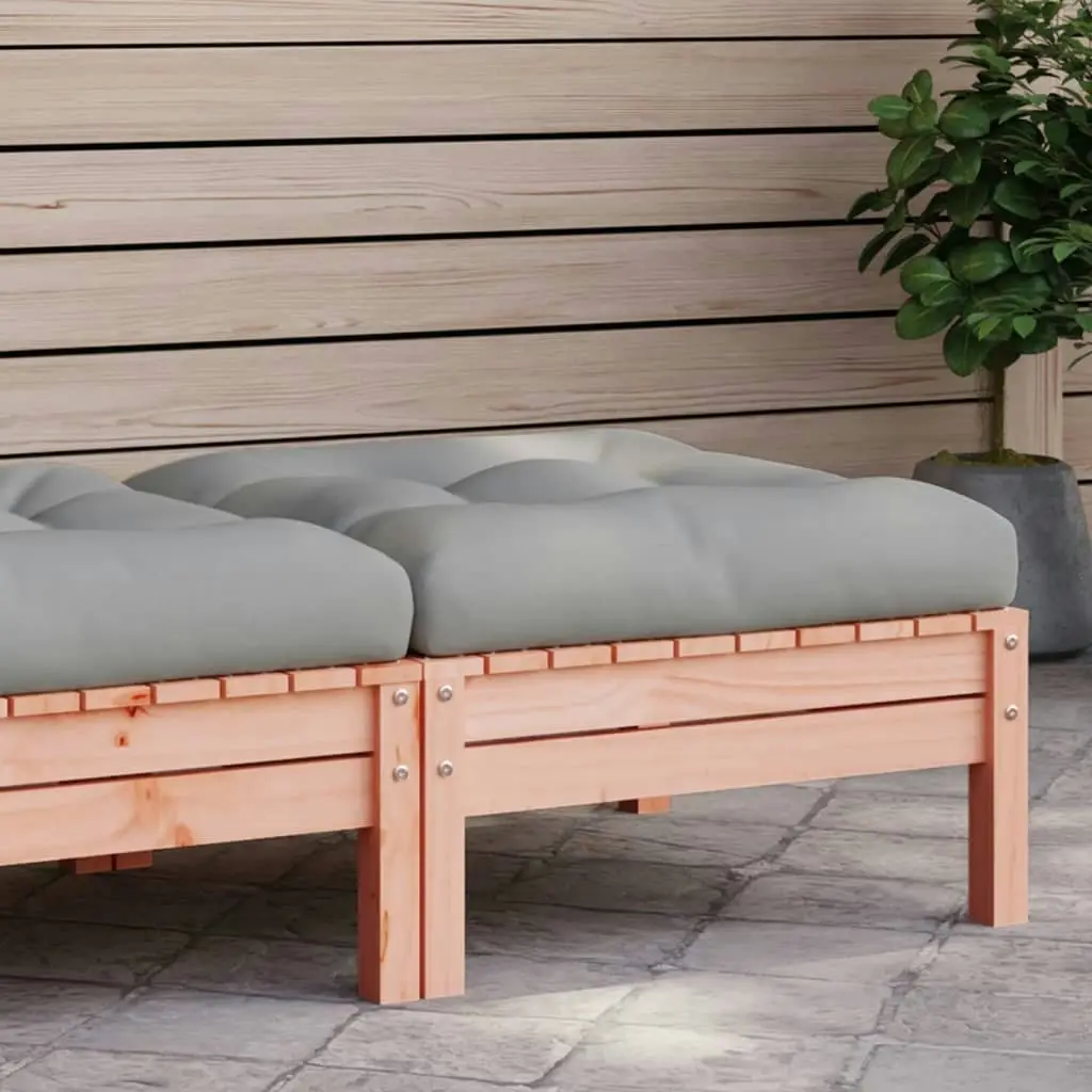 Garden Footstool with Cushion Solid Wood Douglas 838167