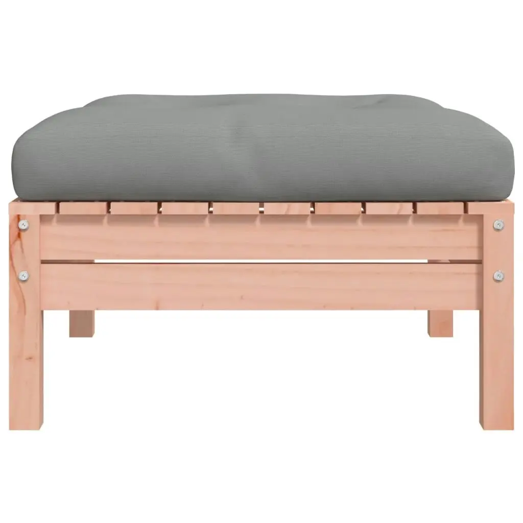 Garden Footstool with Cushion Solid Wood Douglas 838167