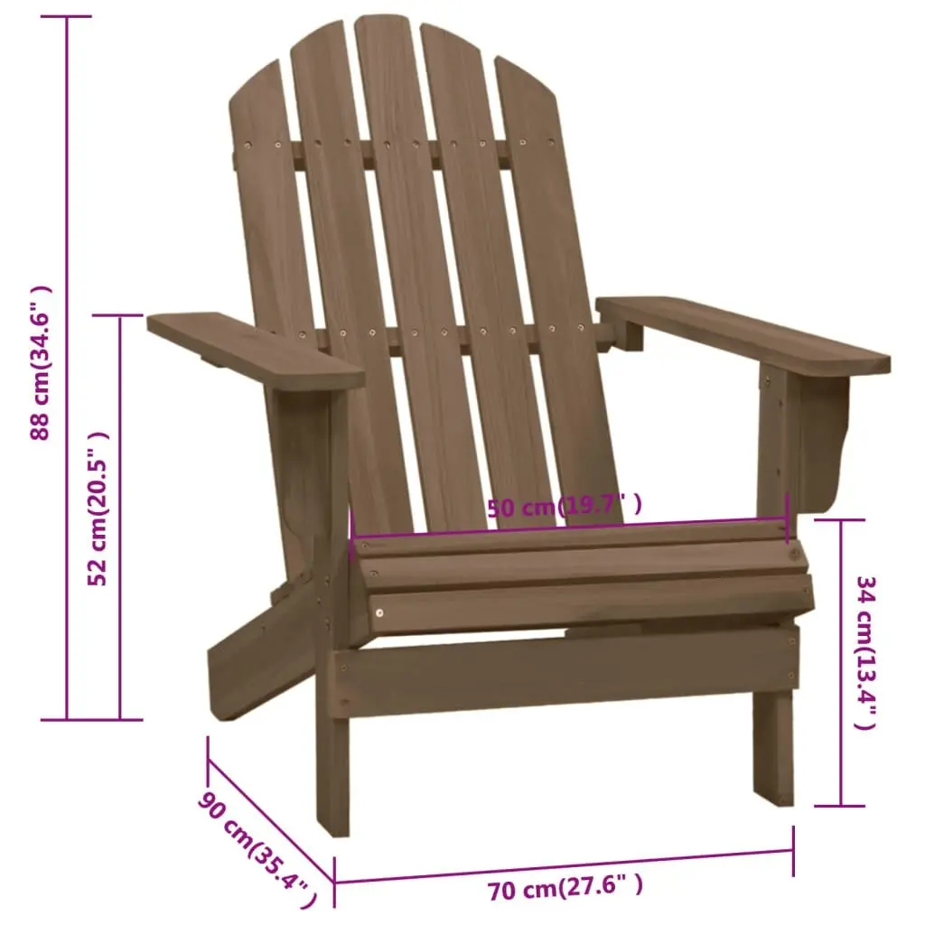 Garden Chair Wood Brown 45703