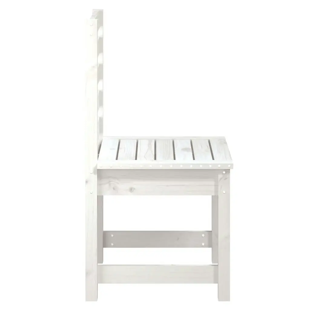 Garden Chairs 2 pcs White 50x48x91.5 cm Solid Wood Pine 824026