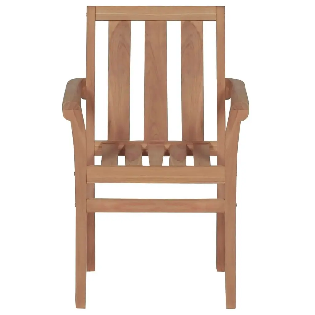 Garden Chairs 2 pcs with Cream Cushions Solid Teak Wood 3062210