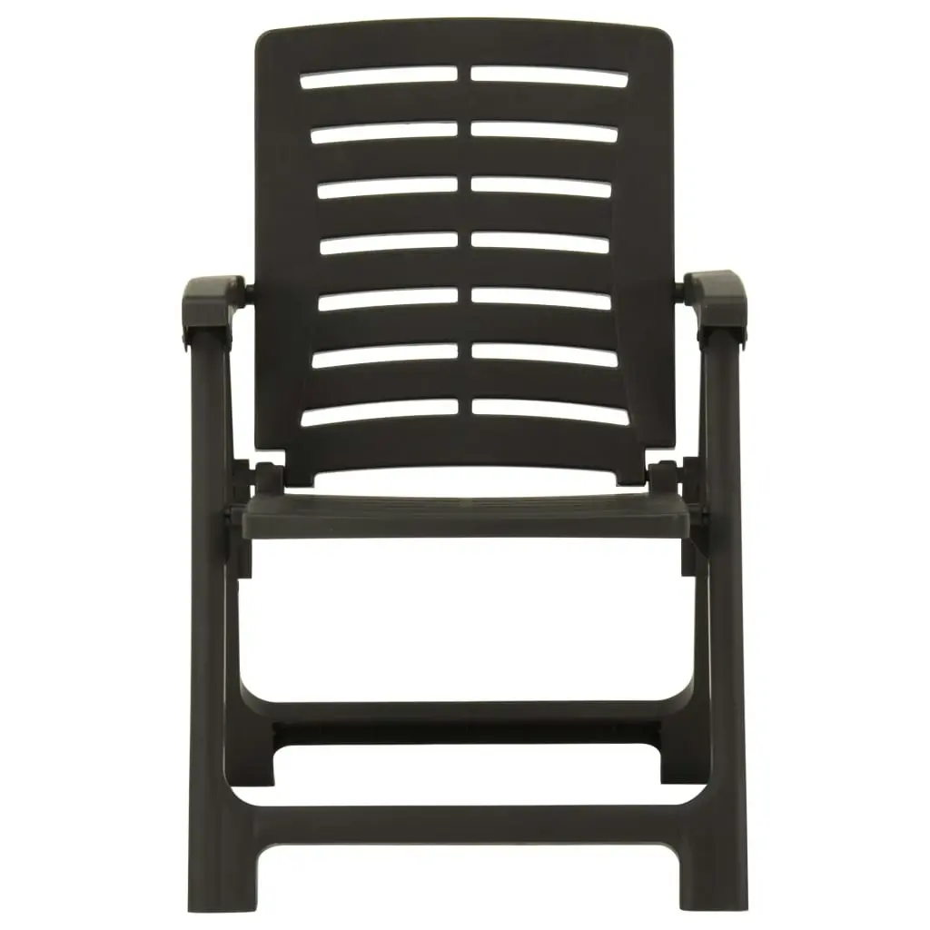 Garden Chairs 4 pcs Plastic Anthracite 315841