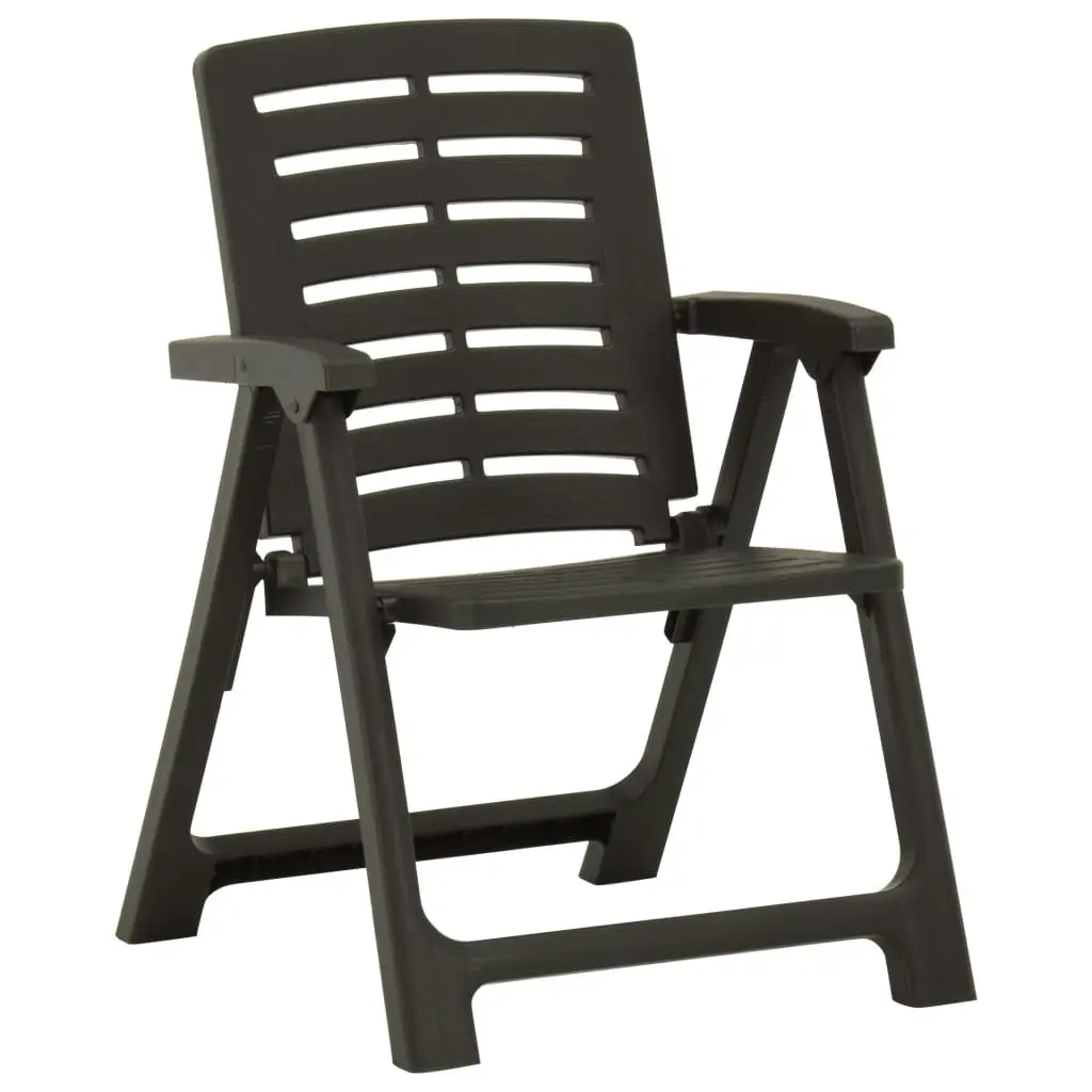 Garden Chairs 4 pcs Plastic Anthracite 315841