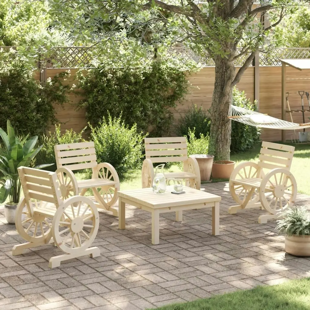 Garden Chairs 4 pcs Solid Wood Fir 3207127