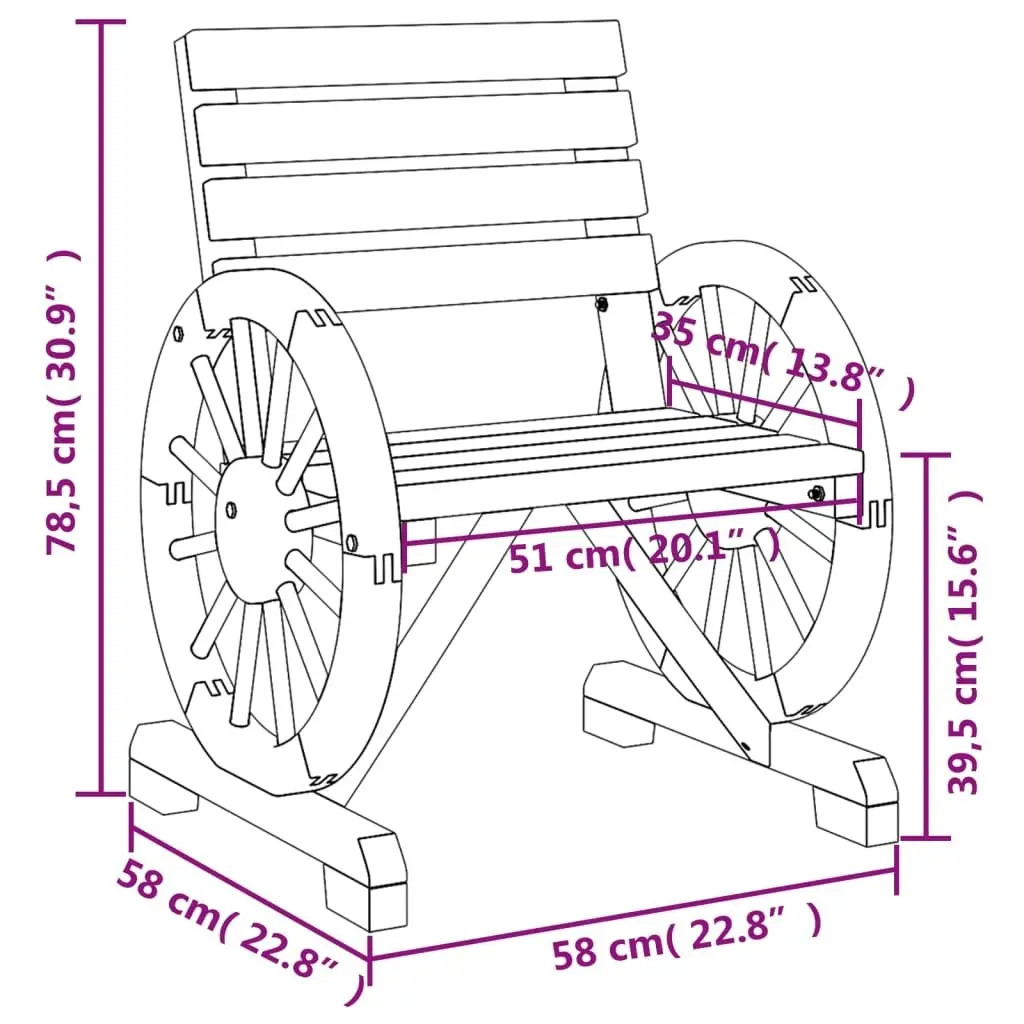 Garden Chairs 4 pcs Solid Wood Fir 3207127