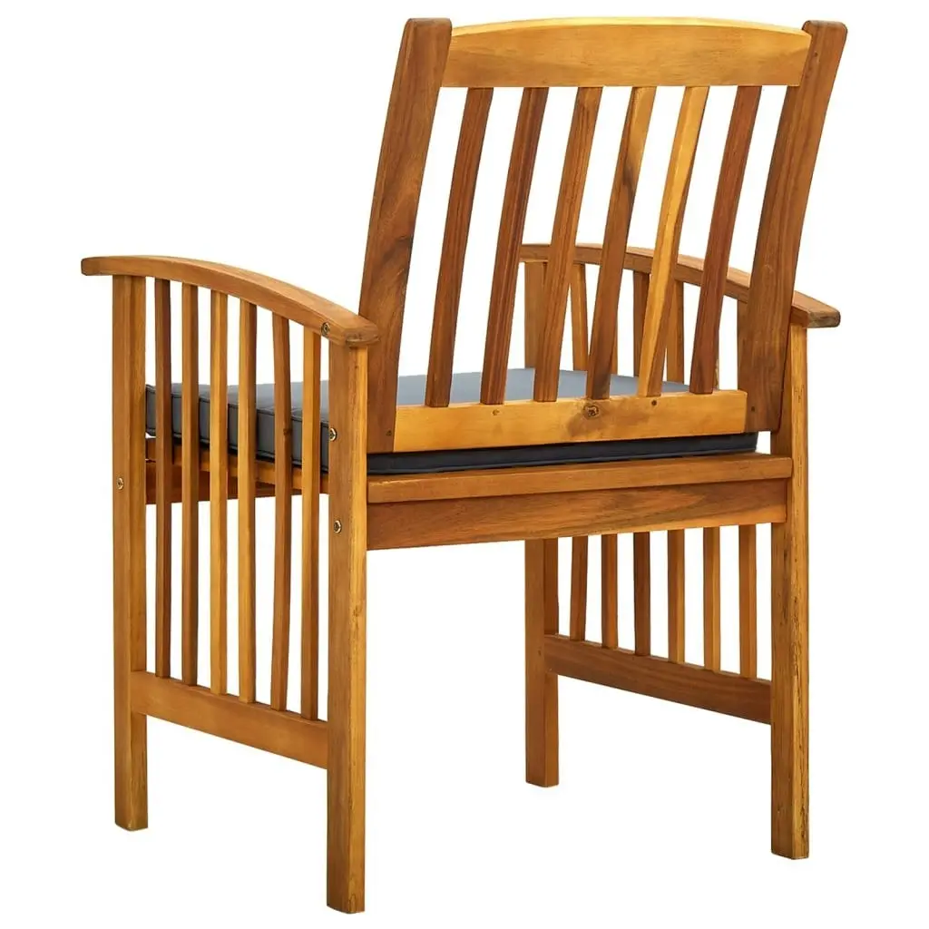 Garden Dining Chairs 2 pcs with Cushions Solid Acacia Wood 312130