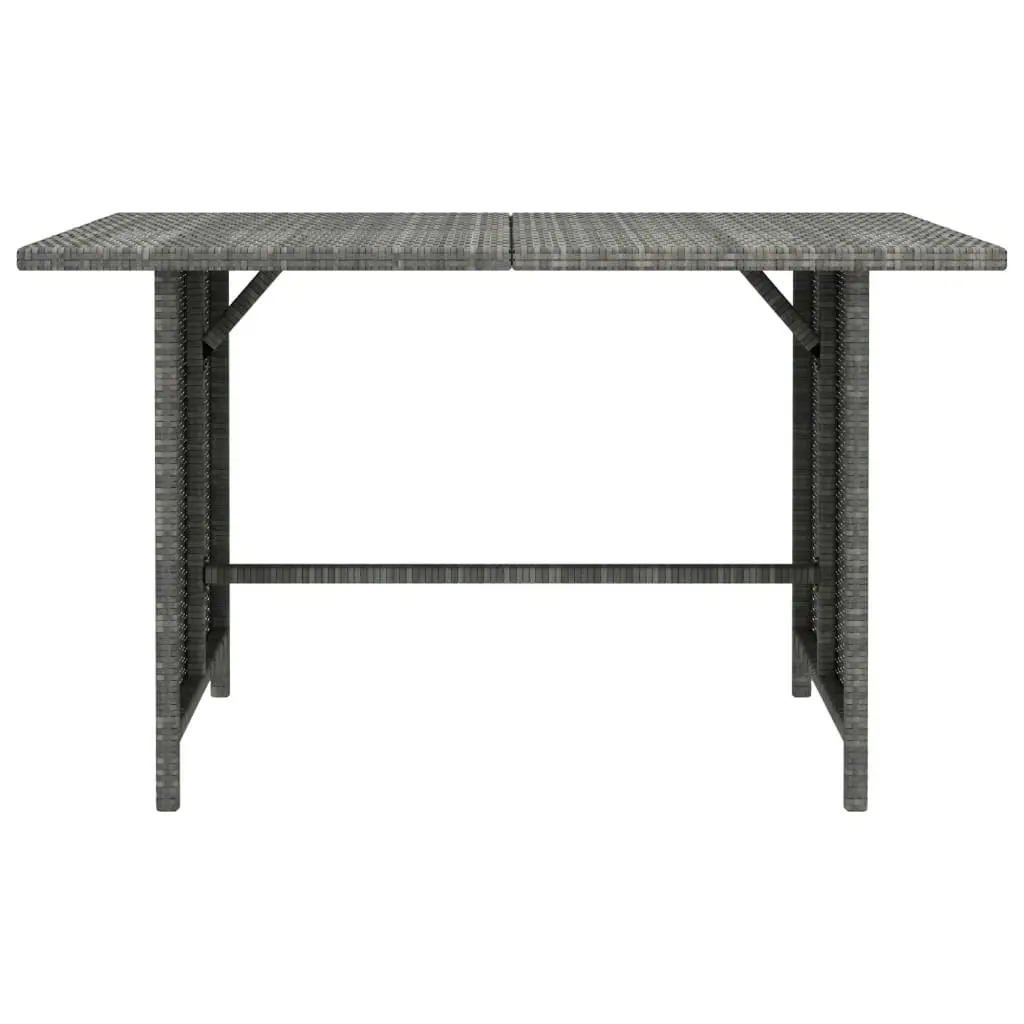 Garden Dining Table Grey 110x70x65 cm Poly Rattan 313497