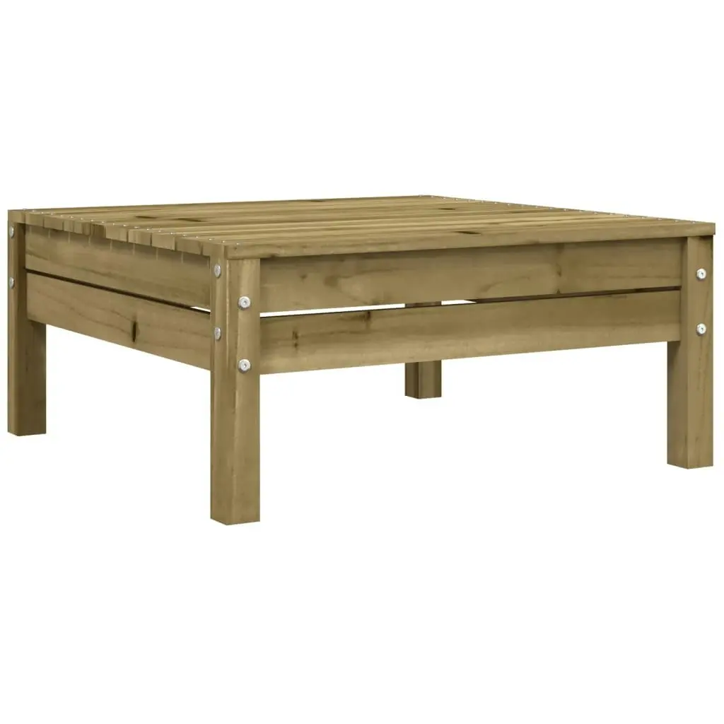 Garden Footstool with Cushion Impregnated Wood Pine 838168