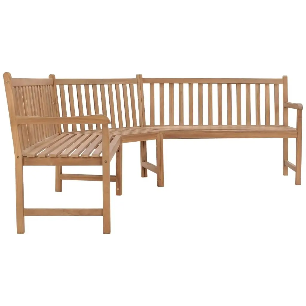 Garden Corner Bench 185x185x90 cm Solid Teak Wood 316625