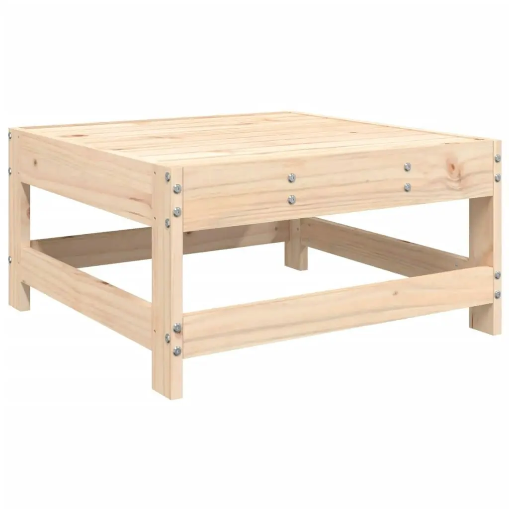 Garden Footstool with Cushion Solid Wood Pine 825555