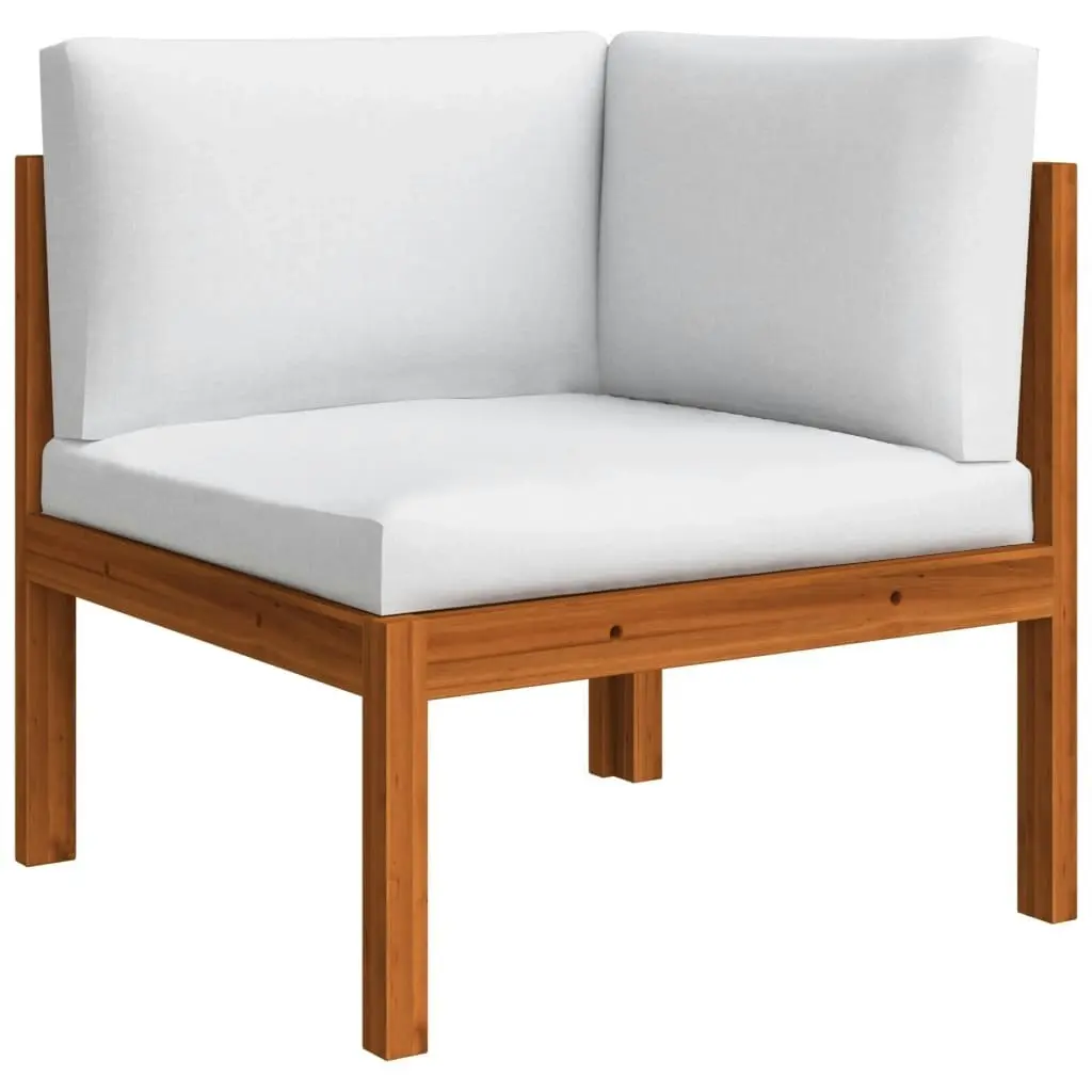 Garden Corner Sofa with Cushions Solid Acacia Wood 312428