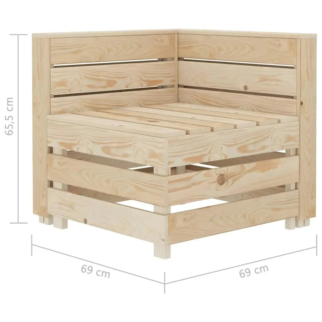 Garden Pallet Corner Sofa Wood 49343