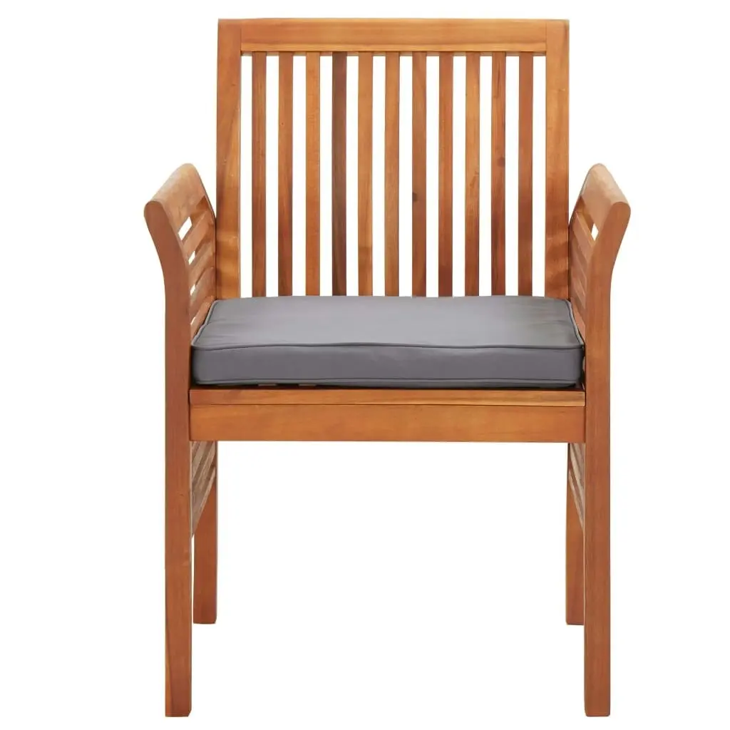 Garden Dining Chair with Cushion Solid Acacia Wood 45969