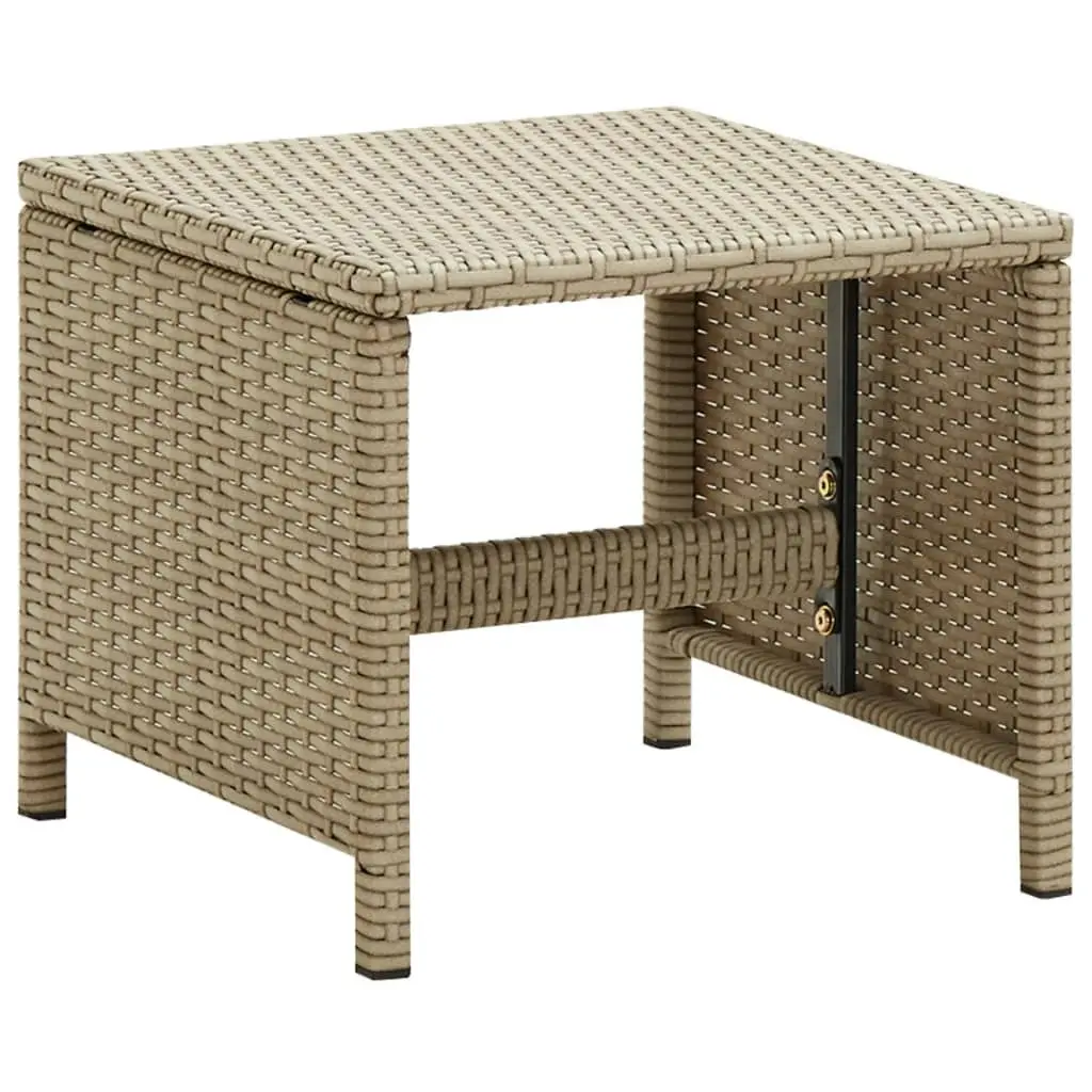 Garden Chairs with Stools 2 pcs Poly Rattan Beige 316781