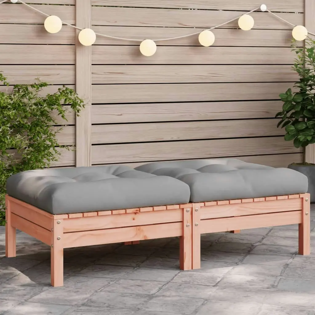 Garden Footstools with Cushions 2 pcs Solid Wood Douglas 838171