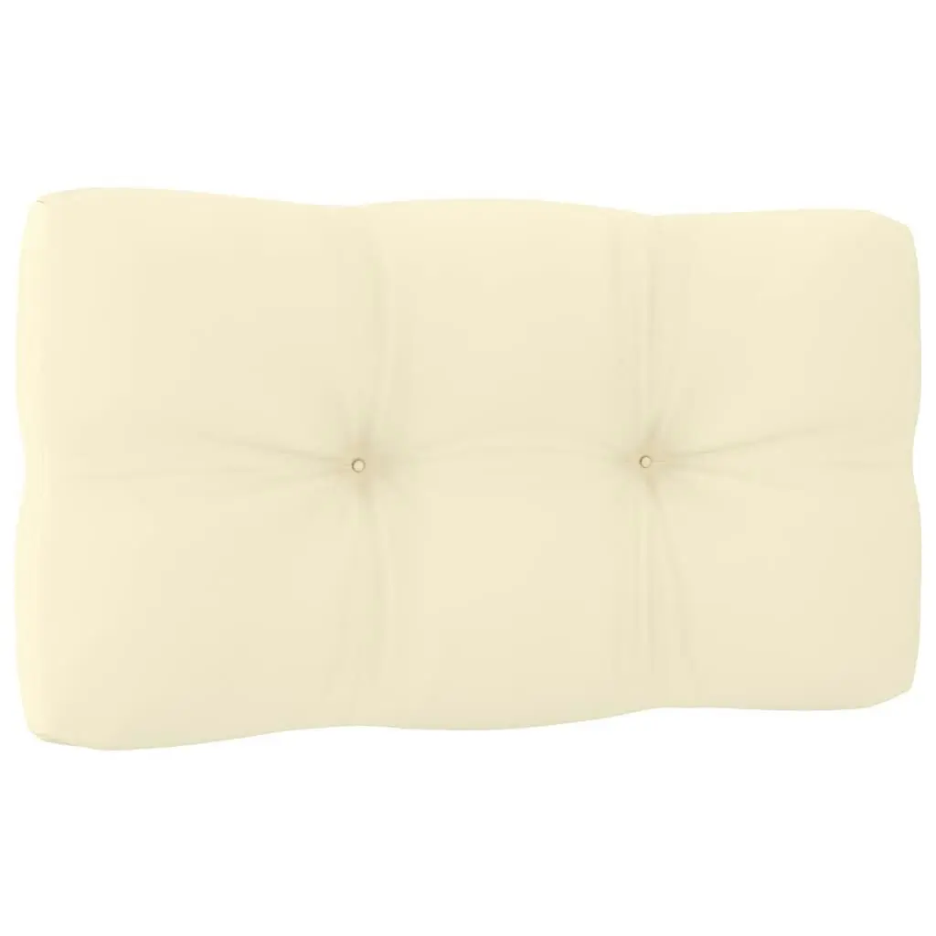 Garden Middle Sofa with Cream Cushions Solid Pinewood 805723