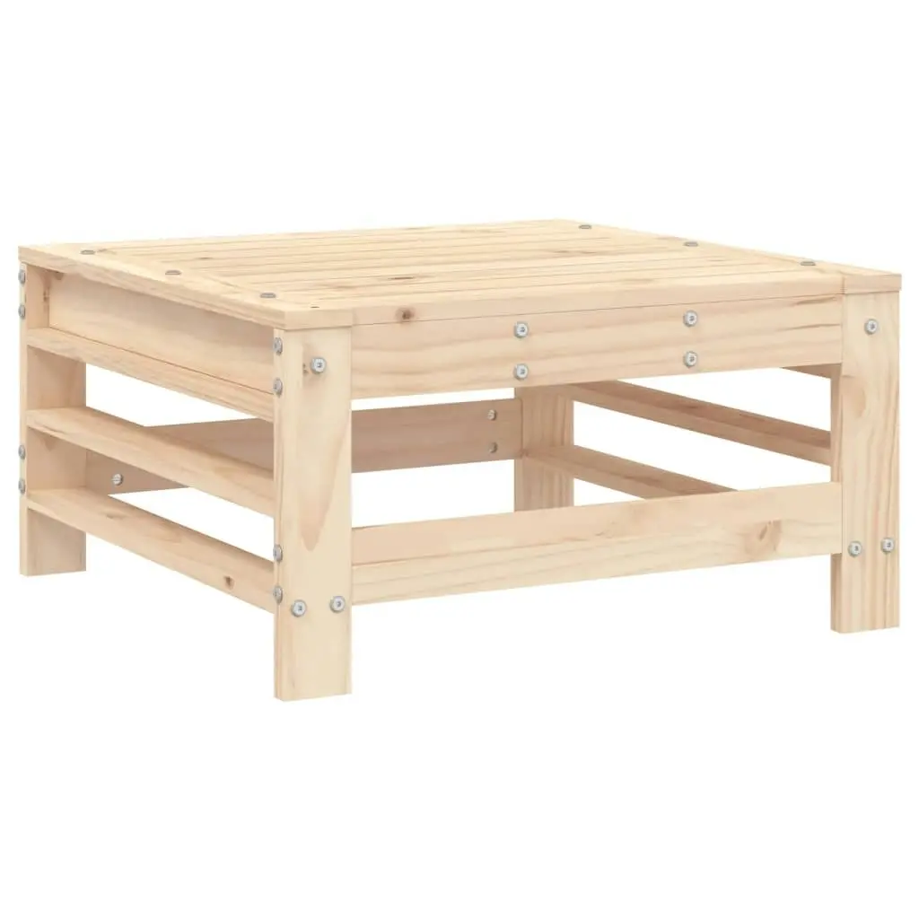 Garden Footstool with Cushion Solid Wood Pine 825667