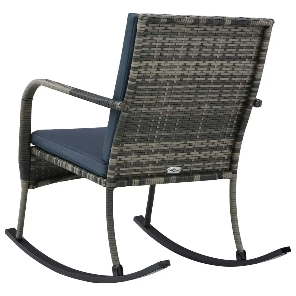 Garden Rocking Chair Poly Rattan Anthracite 47748