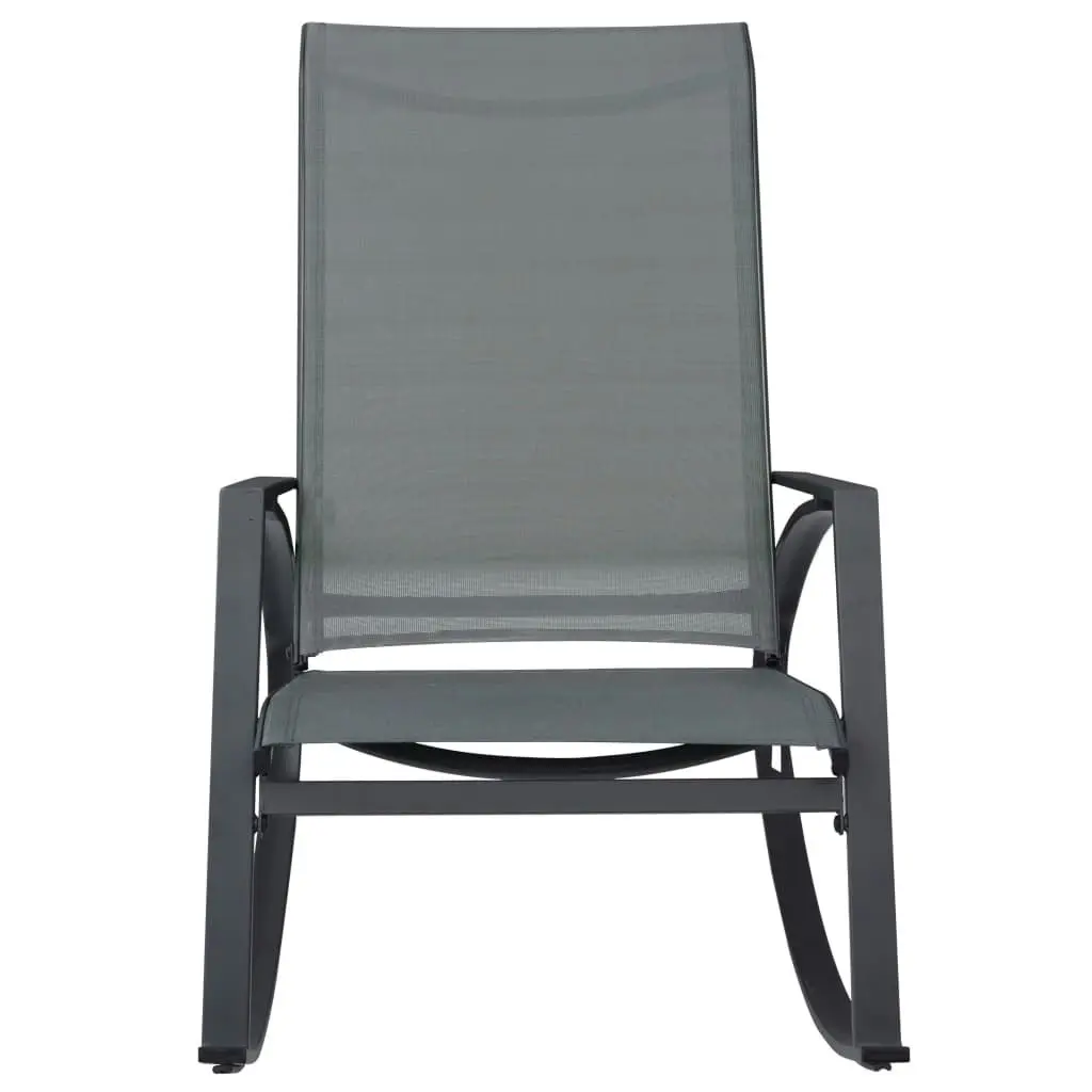 Garden Rocking Chairs 2 pcs Textilene Dark Grey 48124