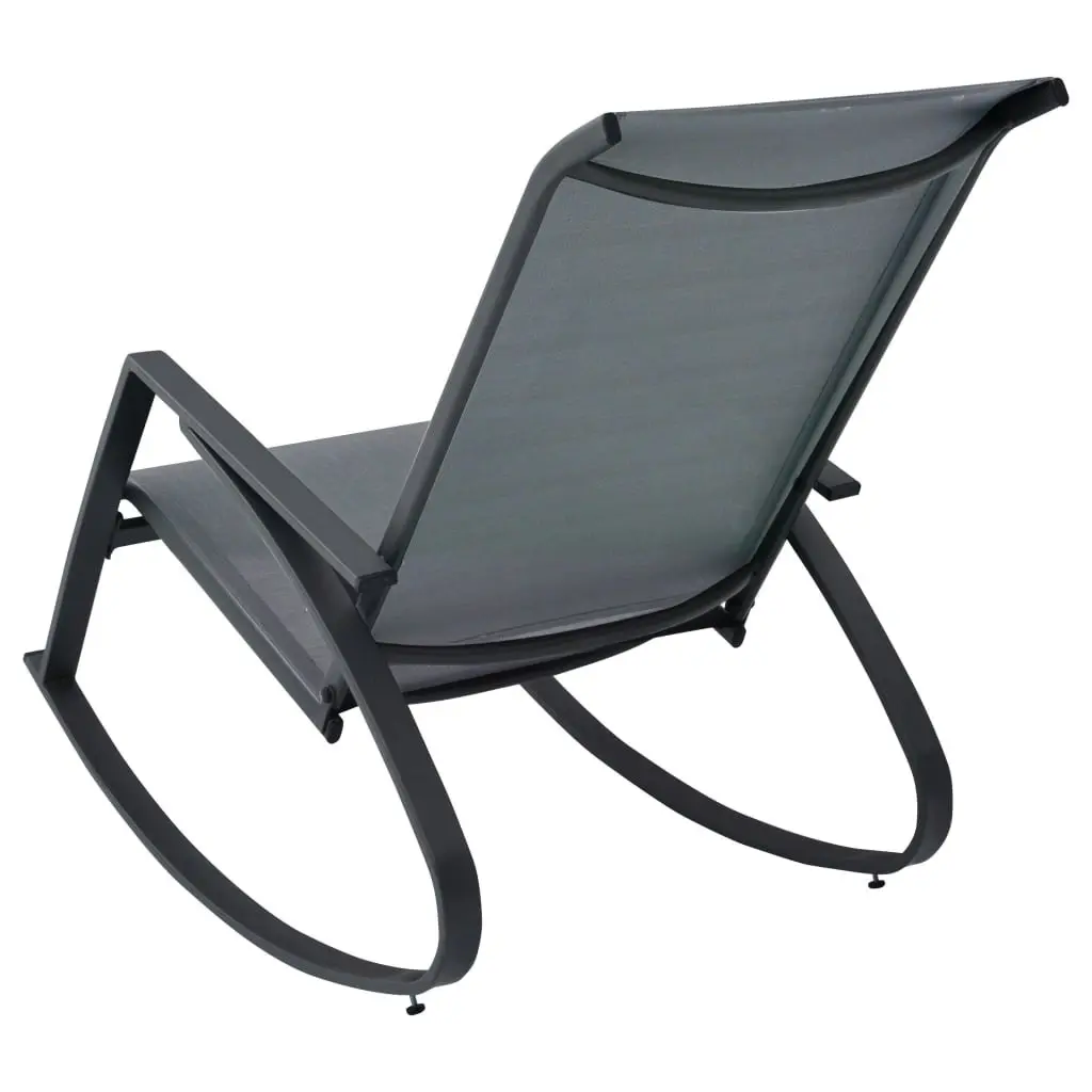 Garden Rocking Chairs 2 pcs Textilene Dark Grey 48124