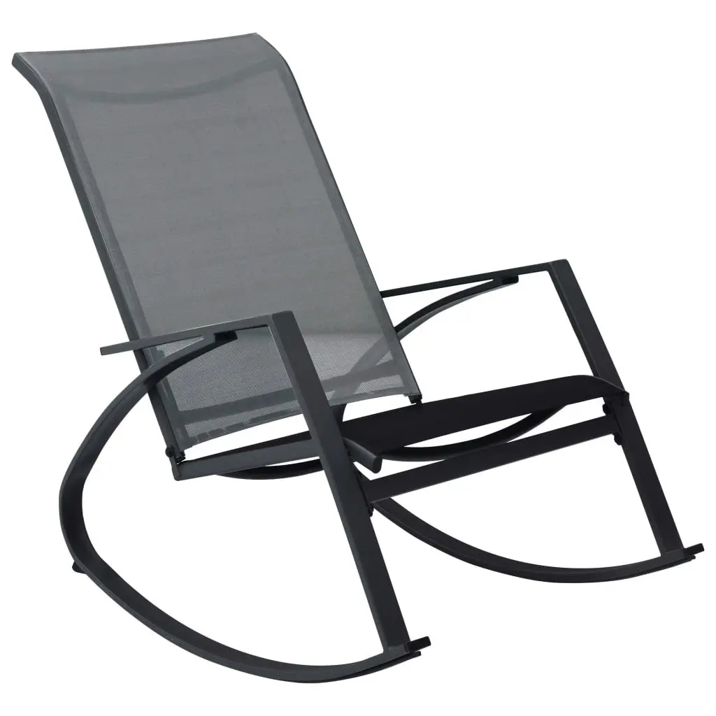 Garden Rocking Chairs 2 pcs Textilene Dark Grey 48124