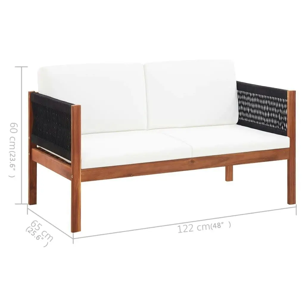 Garden Sofa 2-Seater Solid Acacia Wood 46341