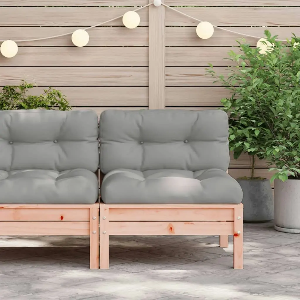 Garden Sofa Armless with Cushions Solid Wood Douglas 838159