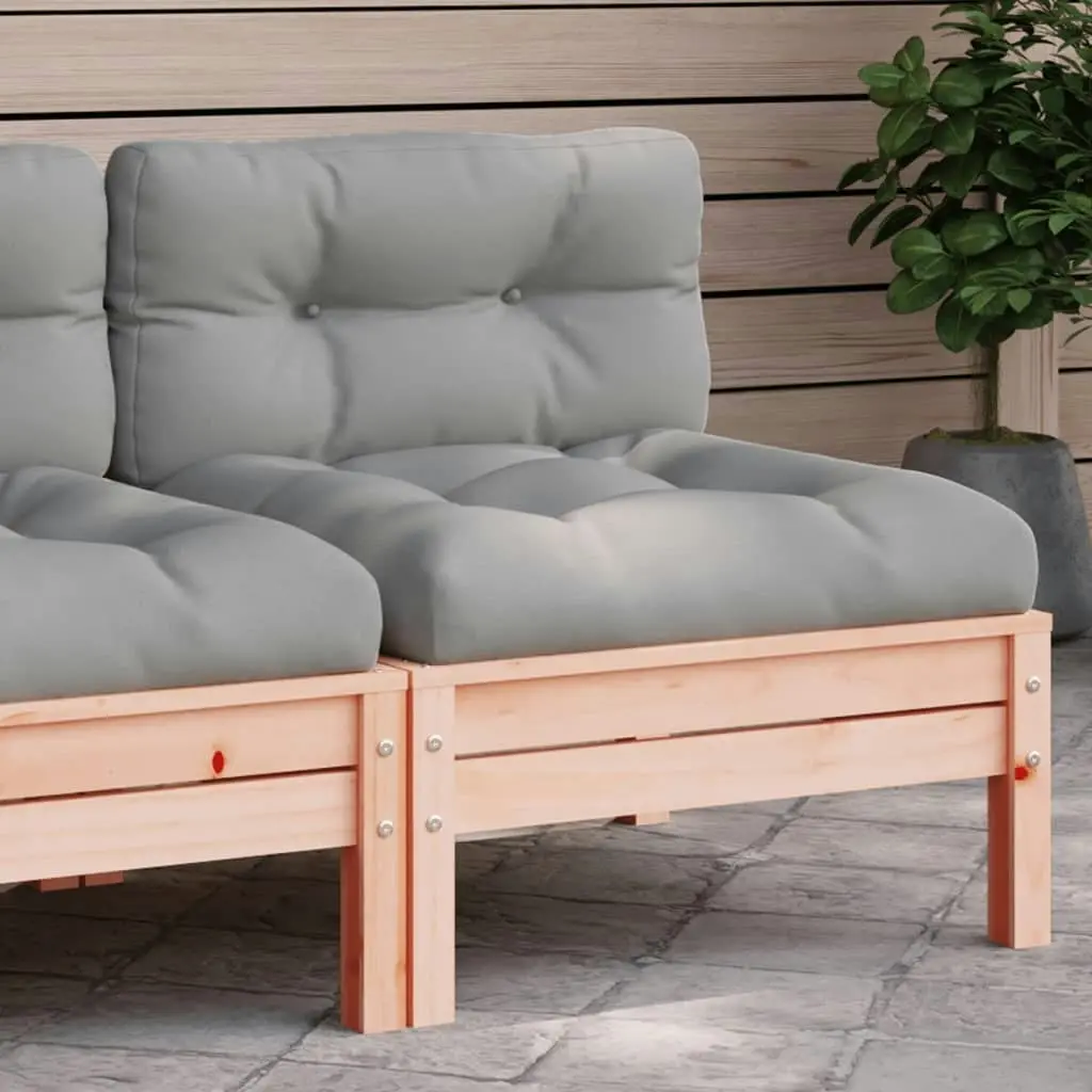 Garden Sofa Armless with Cushions Solid Wood Douglas 838159