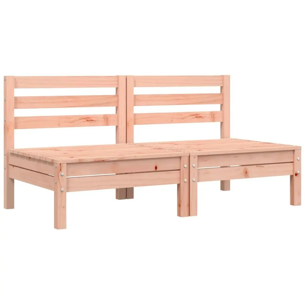 Garden Sofa Armless with Cushions 2 pcs Solid Wood Douglas 838163