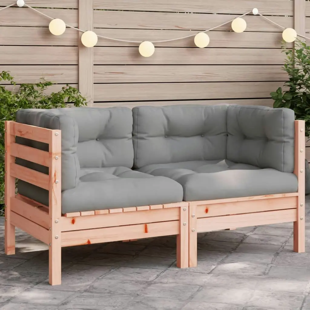 Garden Sofa Corner with Cushions Solid Wood Douglas 838151