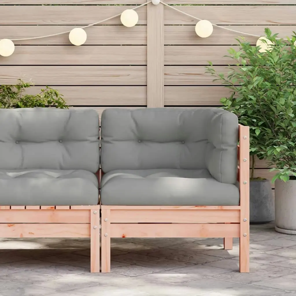 Garden Sofa Corner with Cushions Solid Wood Douglas 838151