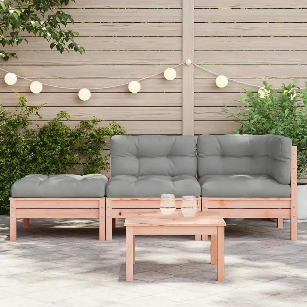 Garden Sofa with Cushions and Footstool 2-Seater 838175