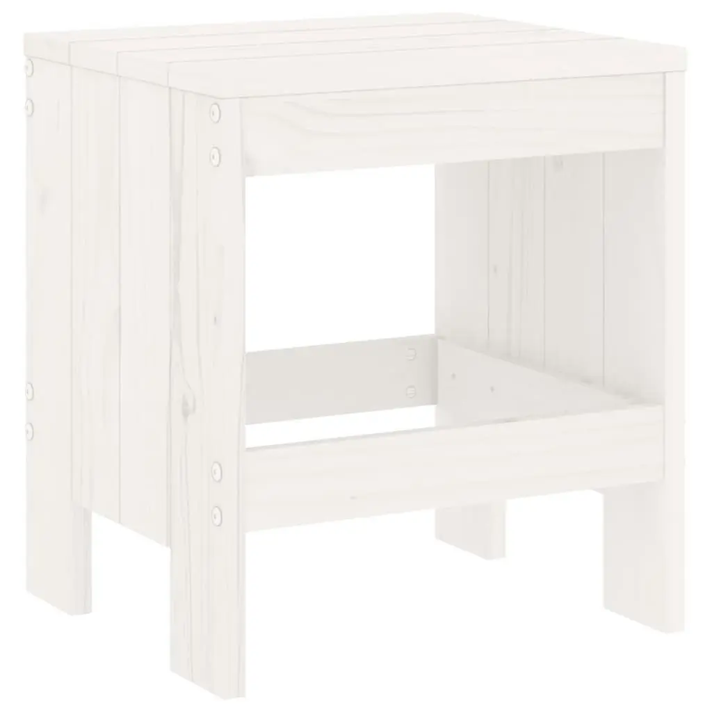 Garden Stools 2 pcs White 40x36x45 cm Solid Wood Pine 825339