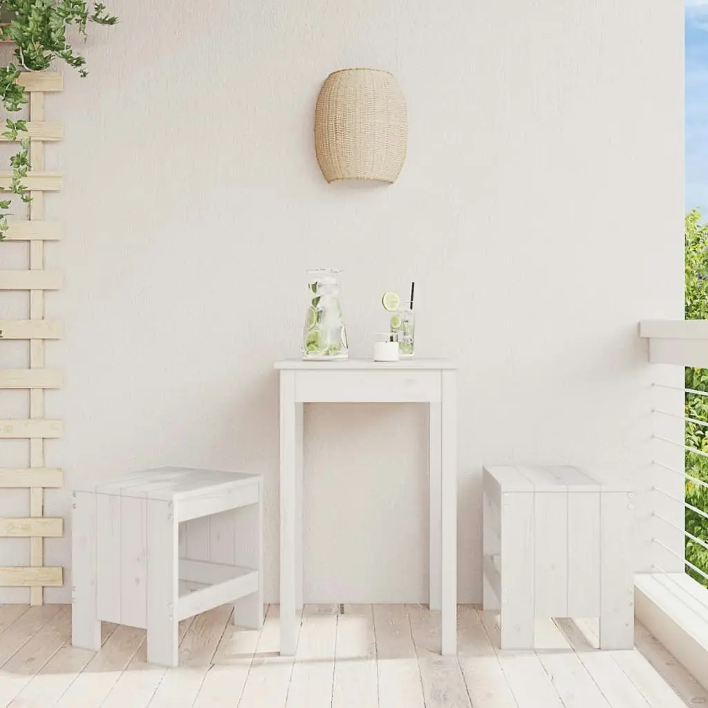 Garden Stools 2 pcs White 40x36x45 cm Solid Wood Pine 825339