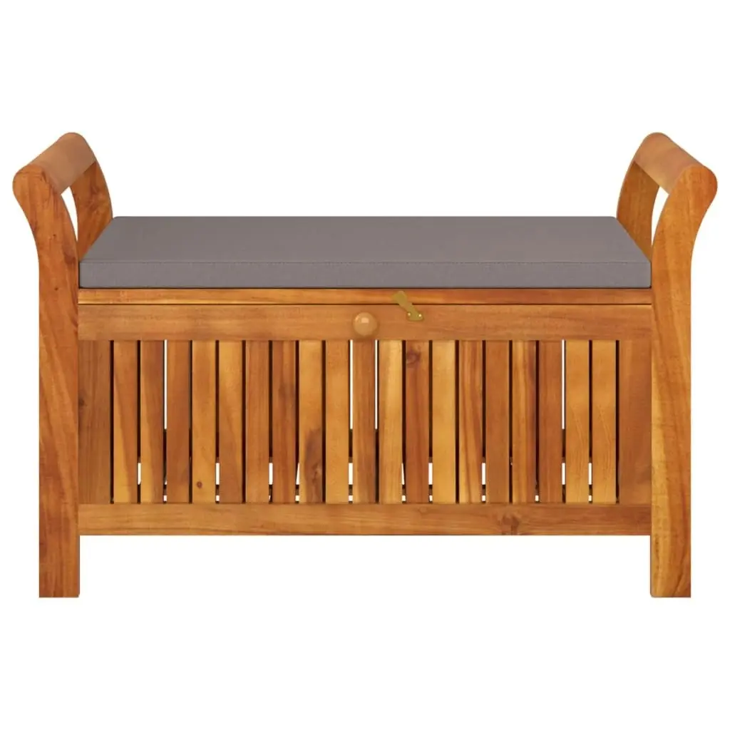 Garden Storage Bench with Cushion 91 cm Solid Wood Acacia 319716