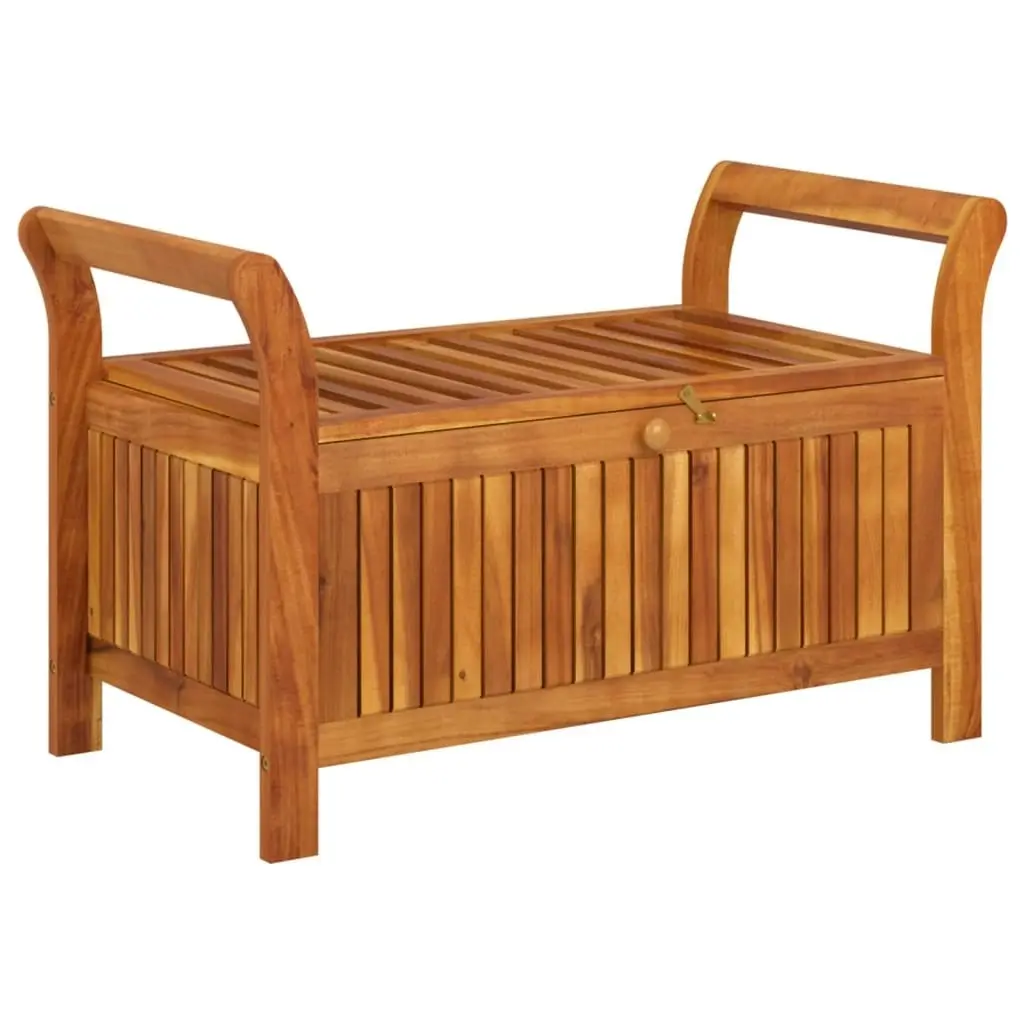 Garden Storage Bench with Cushion 91 cm Solid Wood Acacia 319716