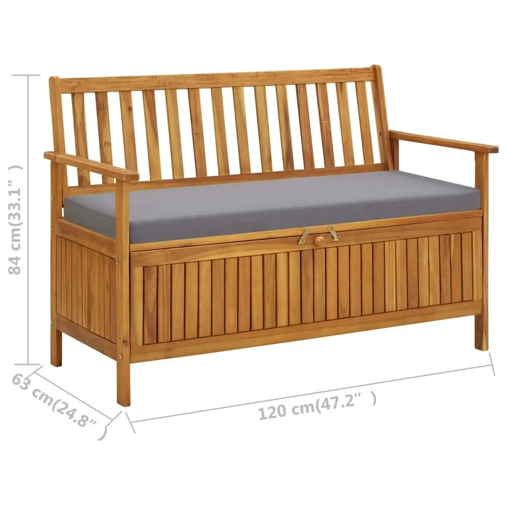 Garden Storage Bench 120 cm Solid Acacia Wood 310276