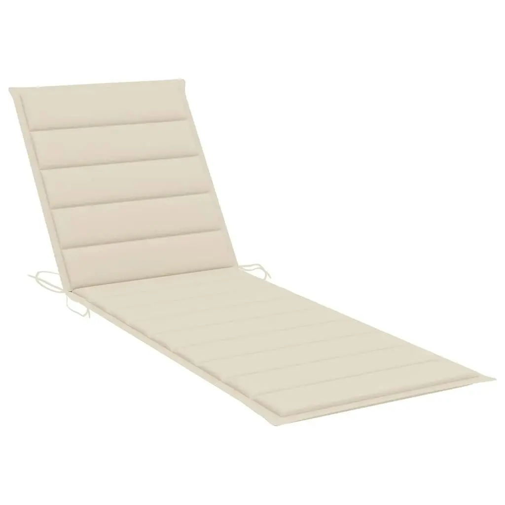 Garden Sun Lounger with Cushion Grey Solid Acacia Wood 3061362