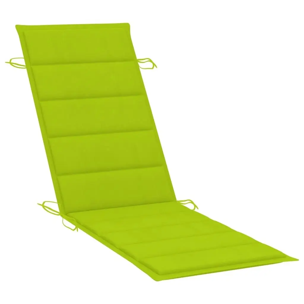 Garden Sun Lounger with Cushion Solid Acacia Wood 3061583