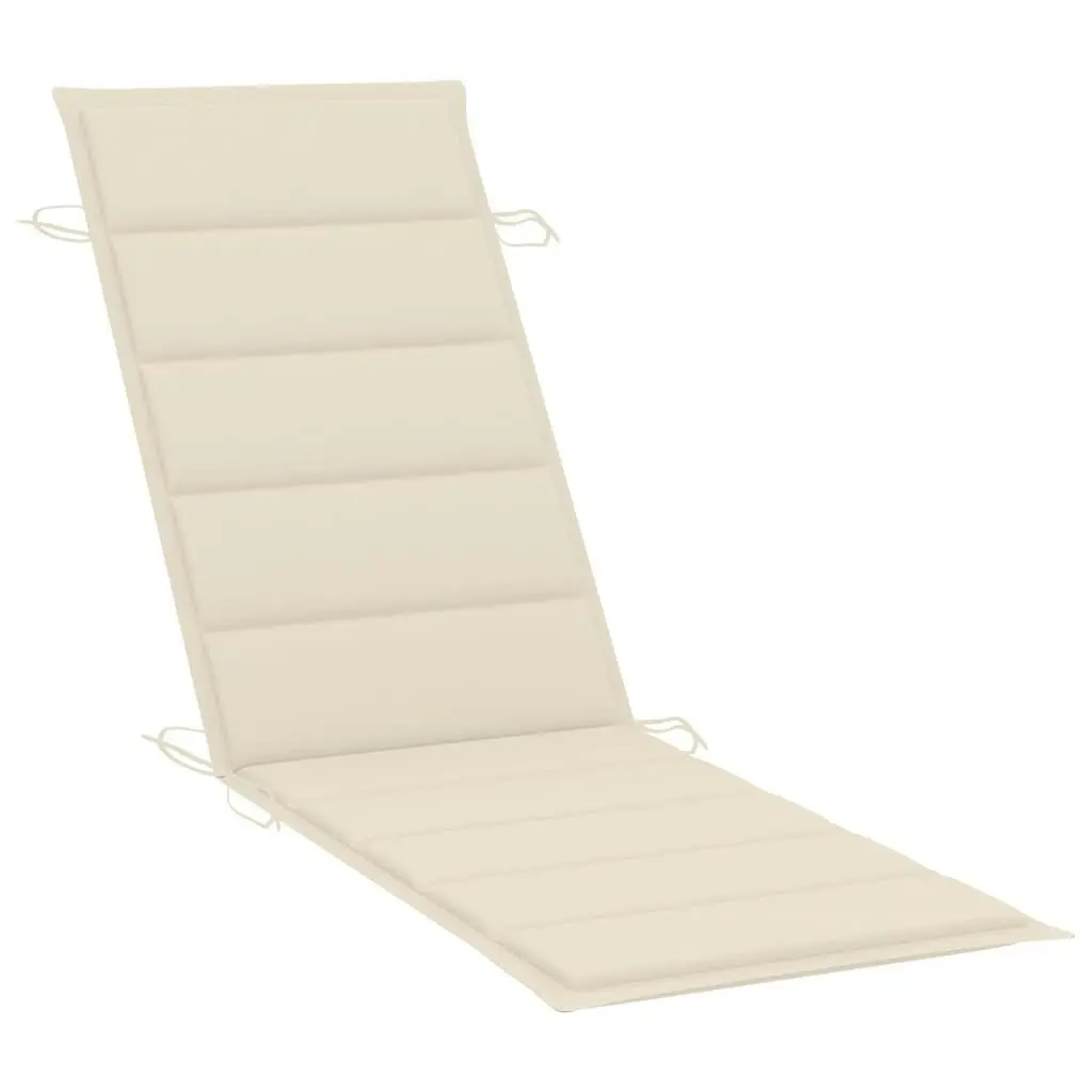 Garden Sun Lounger with Table and Cushion Solid Wood Acacia 3061589