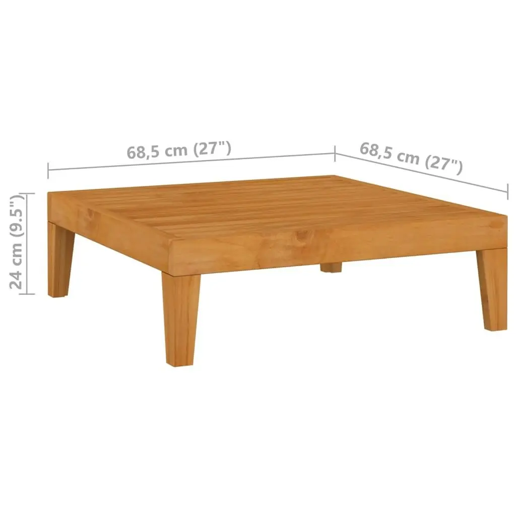 Garden Table 68.5x68.5x24 cm Solid Acacia Wood 312154