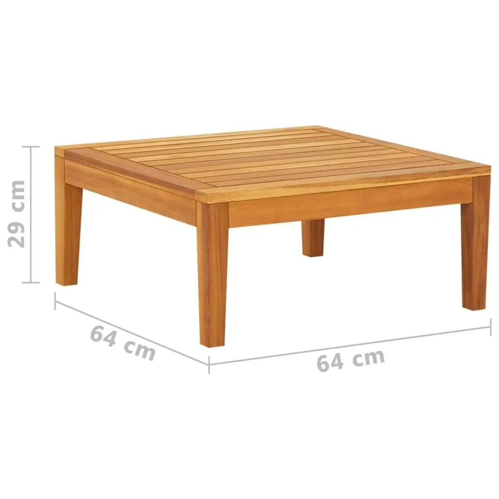 Garden Table 64x64x29 cm Solid Acacia Wood 316322