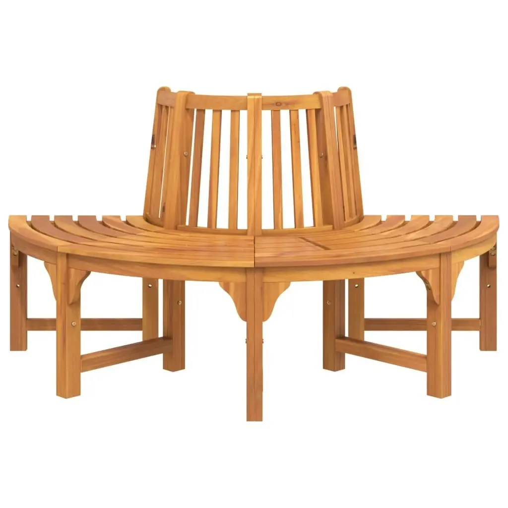 Half Round Tree Bench Ã˜160 cm Solid Wood Eucalyptus 319423