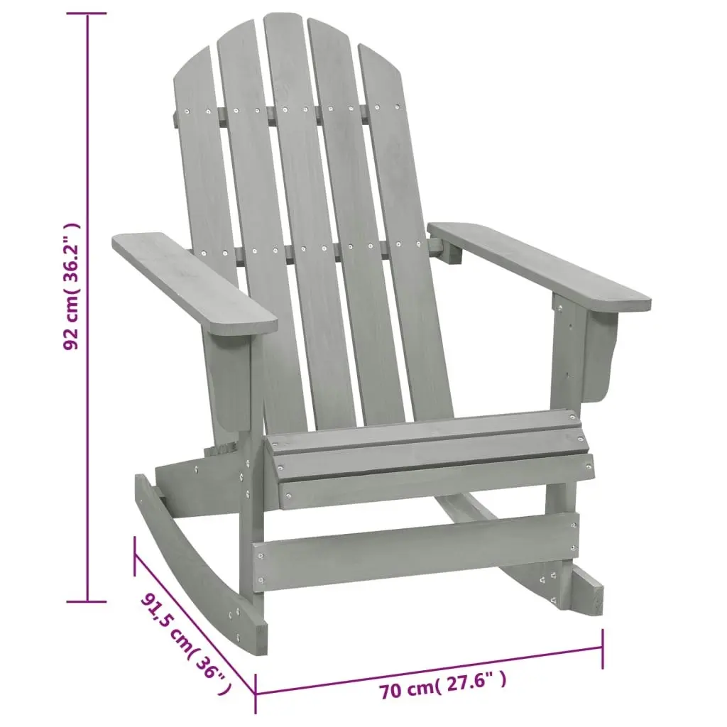 Garden Rocking Chair Wood Grey 45704