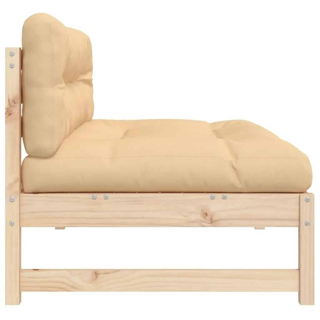 Middle Sofa 120x80 cm Solid Wood Pine 825730