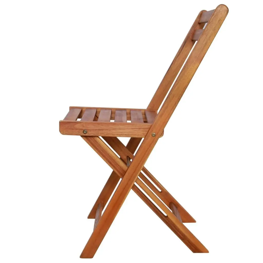 Outdoor Bistro Chairs 2 pcs Solid Acacia Wood 44012