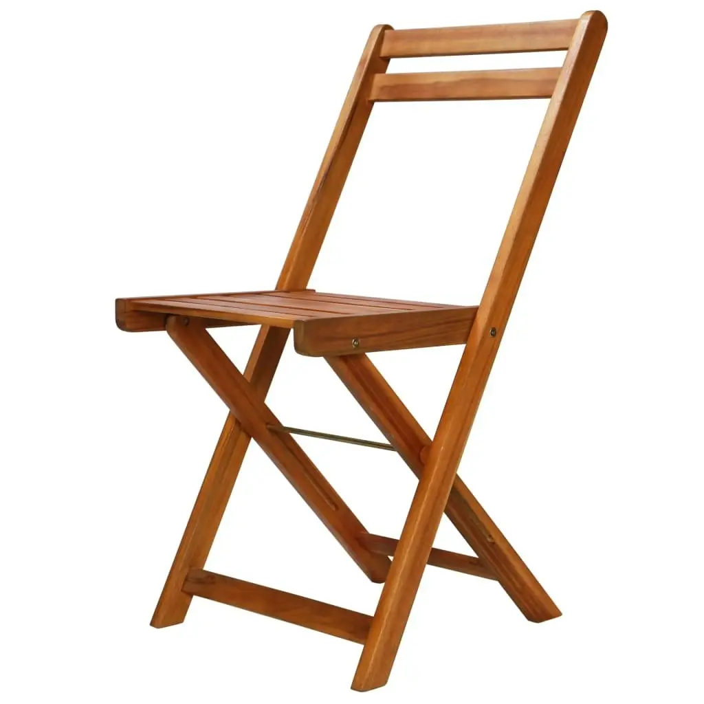 Outdoor Bistro Chairs 2 pcs Solid Acacia Wood 44012