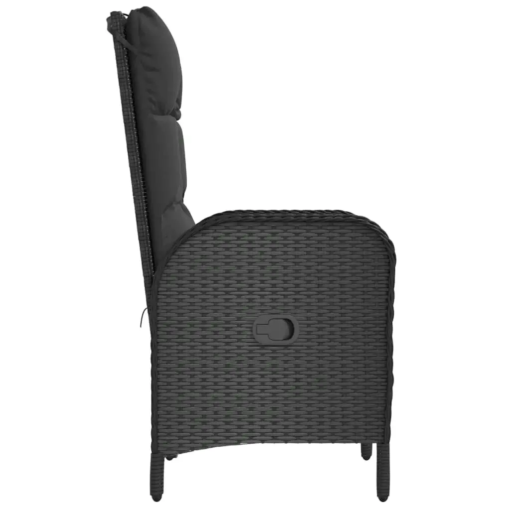 Outdoor Chairs 2 pcs Poly Rattan Black 310561